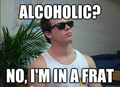 alcoholic frat boy